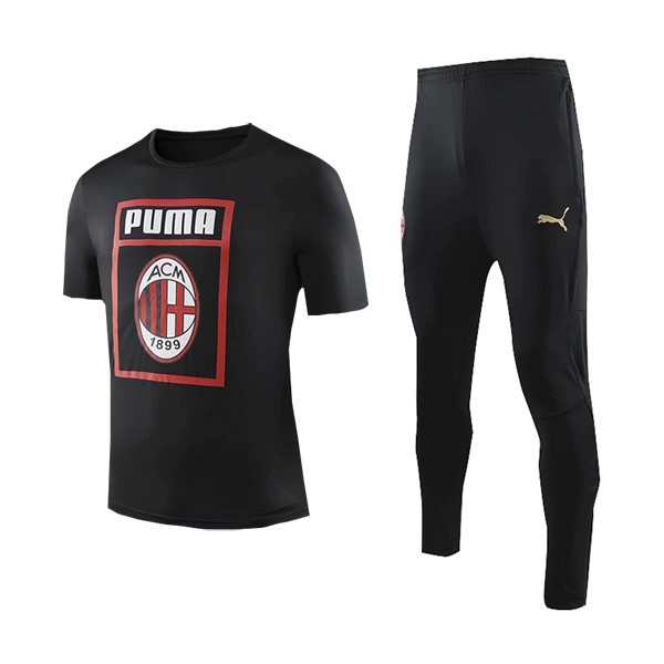 Entrenamiento AC Milan Conjunto Completo 2019-2020 Negro Rojo